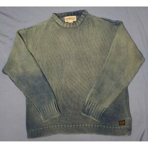 Denim & Supply Ralph Lauren Ombre‎ Effect Faded Blue Cotton Sweater Sz XL